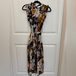 Christy Lynn Fall Floral Dress, Silk with Slip